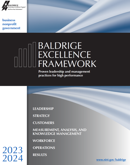 Baldrige Excellence Framework - Business, Nonprofit, Government (2023-24 Edition)(Digital Download)