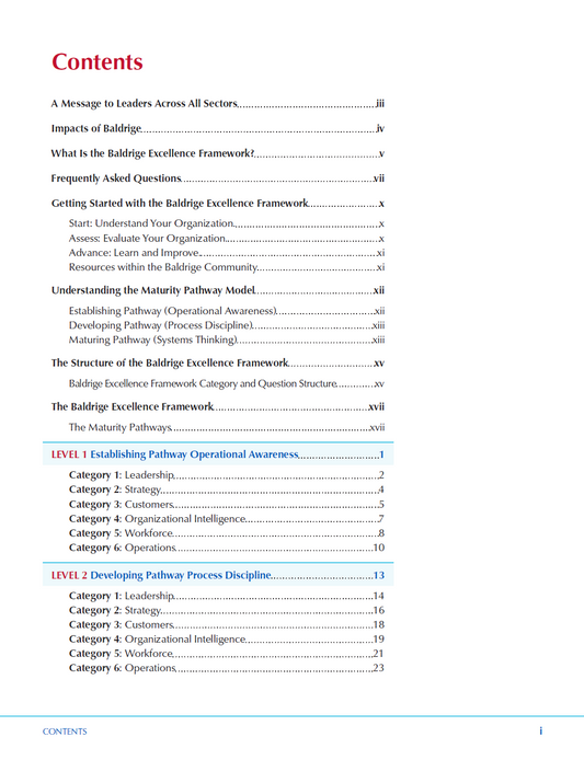 Baldrige Excellence Framework (2026 Revision)