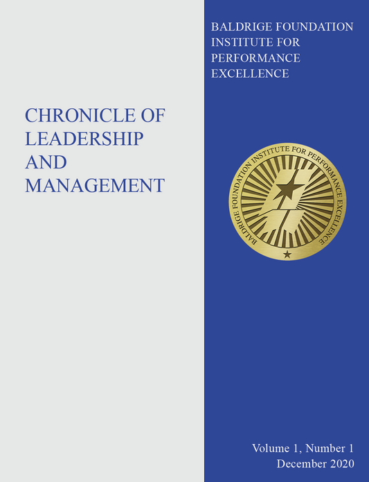 Chronicle of Leadership & Management: Volume 1, Number 1 (Digital Download)